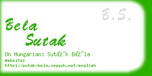 bela sutak business card